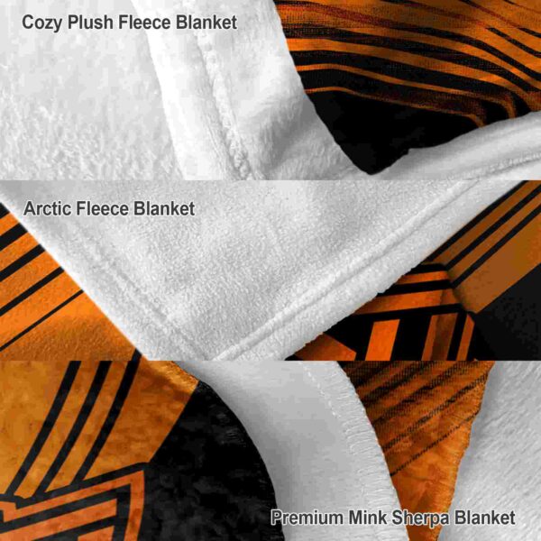 oklahoma state cowboys diagonal stripes orange blanket premium grade