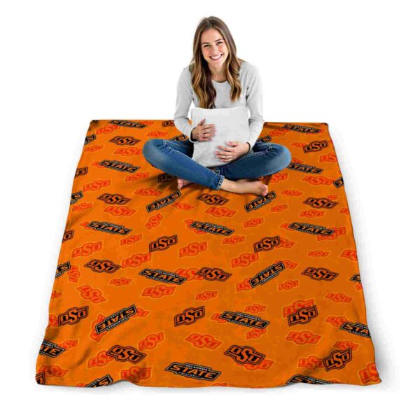 oklahoma state cowboys diehard fans orange blanket high quality