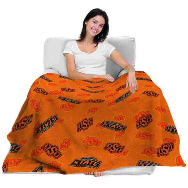 oklahoma state cowboys diehard fans orange blanket latest model