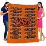 oklahoma state cowboys fan pride orange blanket fashion forward