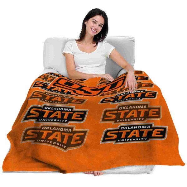 oklahoma state cowboys fan pride orange blanket latest model