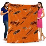 oklahoma state cowboys fan spirit orange blanket best selling