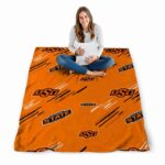 oklahoma state cowboys fan spirit orange blanket best selling