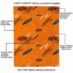 oklahoma state cowboys fan spirit orange blanket best selling
