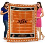 oklahoma state cowboys football field orange blanket best selling