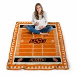 oklahoma state cowboys football field orange blanket best selling