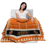 oklahoma state cowboys football field orange blanket best selling