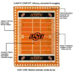 oklahoma state cowboys football field orange blanket best selling