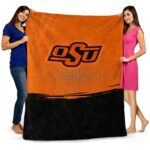 oklahoma state cowboys gradient dots orange blanket best selling