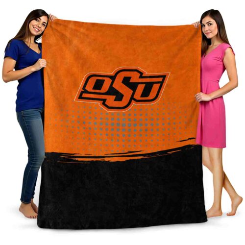 oklahoma state cowboys gradient dots orange blanket fashion forward