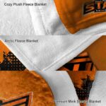 oklahoma state cowboys grunge texture orange blanket best selling