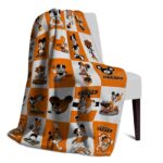 oklahoma state cowboys mickey minnie orange white blanket top rated