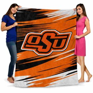 oklahoma state cowboys paint streaks orange white blanket fashion forward