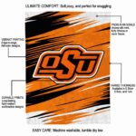 oklahoma state cowboys paint streaks orange white blanket new arrival