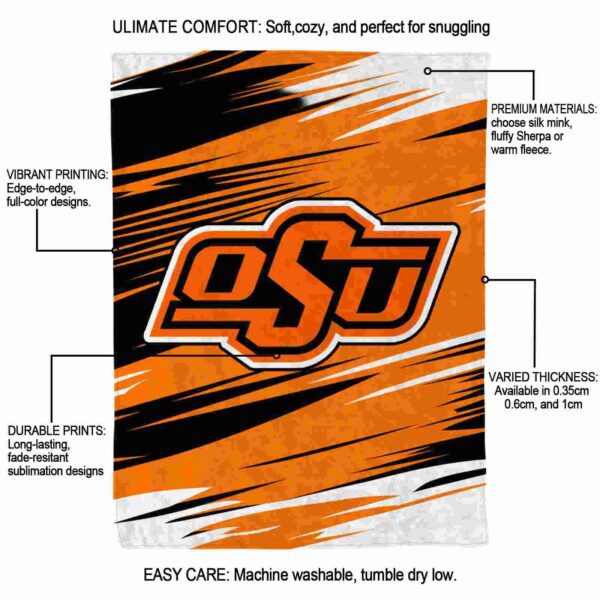oklahoma state cowboys paint streaks orange white blanket new arrival
