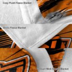 oklahoma state cowboys paint streaks orange white blanket premium grade
