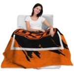 oklahoma state cowboys splatter effect orange blanket best selling
