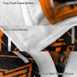 oklahoma state cowboys splatter effect orange blanket best selling