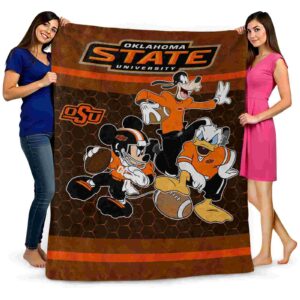 oklahoma state cowboys three musketeers orange blanket fashion forward