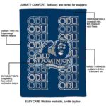 old dominion monarchs fan pride blue blanket best selling