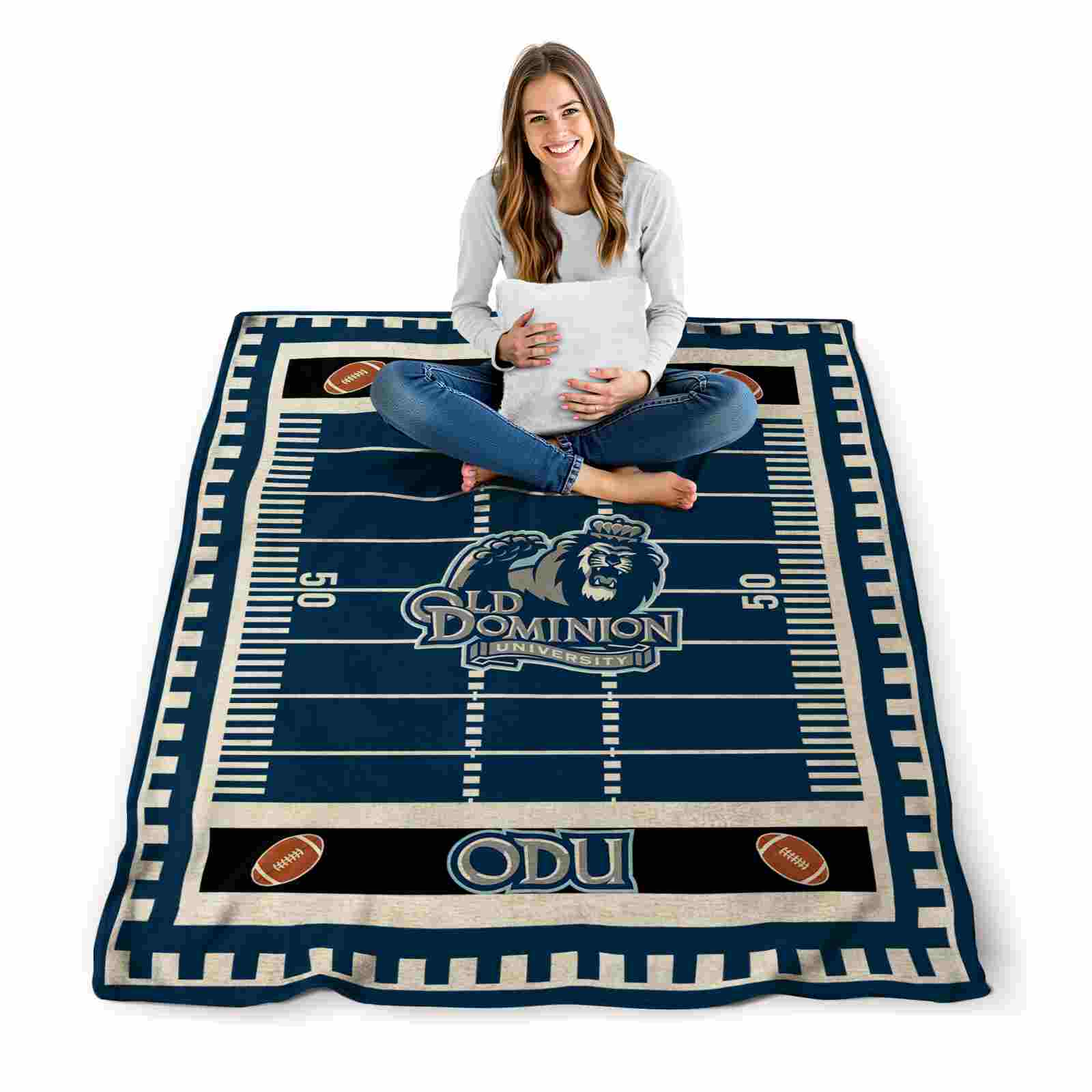 old dominion monarchs football field blue blanket high quality old dominion monarchs football field blue blanket high quality