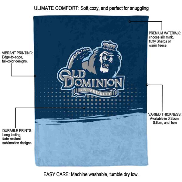 old dominion monarchs gradient dots blue blanket new arrival
