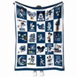 old dominion monarchs mickey minnie blue white blanket best selling