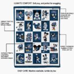 old dominion monarchs mickey minnie blue white blanket best selling