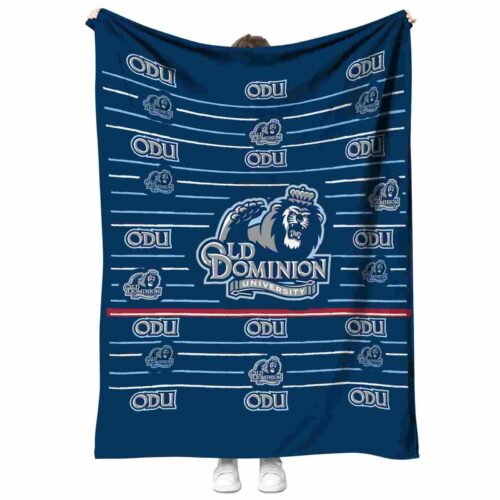 old dominion monarchs striped pattern blue blanket best selling
