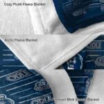 old dominion monarchs striped pattern blue blanket premium grade