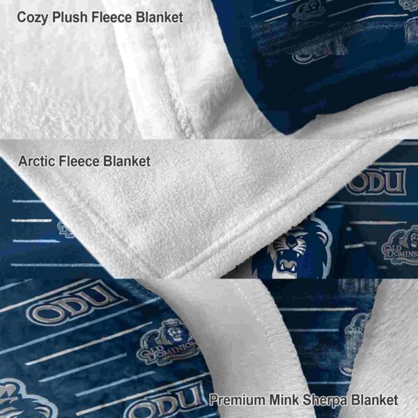old dominion monarchs striped pattern blue blanket premium grade