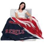 ole miss rebels brushstrokes red white blanket latest model