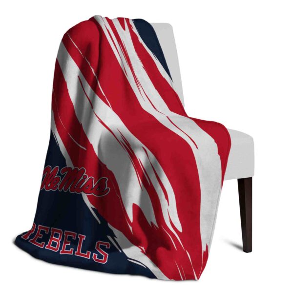 ole miss rebels brushstrokes red white blanket top rated