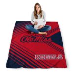 ole miss rebels diagonal stripes red blanket best selling