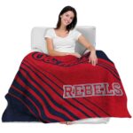 ole miss rebels diagonal stripes red blanket best selling