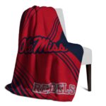 ole miss rebels diagonal stripes red blanket best selling
