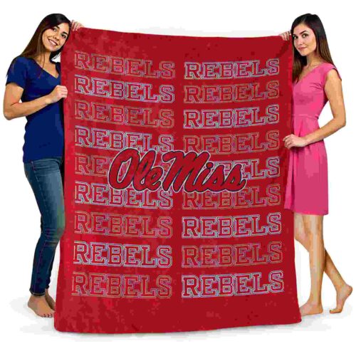 ole miss rebels fan pride red blanket fashion forward