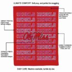 ole miss rebels fan pride red blanket best selling