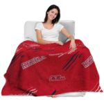 ole miss rebels fan spirit red blanket latest model