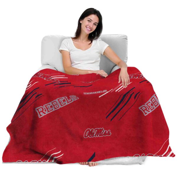 ole miss rebels fan spirit red blanket latest model
