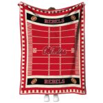 ole miss rebels football field red blanket best selling