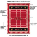ole miss rebels football field red blanket best selling