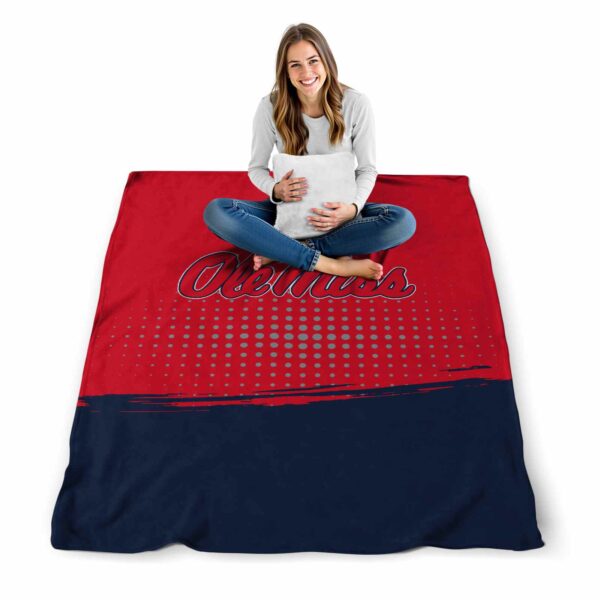 ole miss rebels gradient dots red blanket high quality