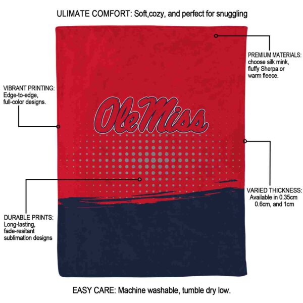 ole miss rebels gradient dots red blanket new arrival
