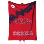 ole miss rebels grunge texture red blanket best selling