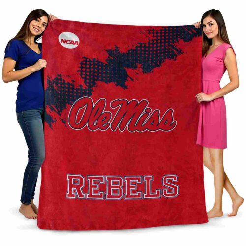 ole miss rebels grunge texture red blanket fashion forward