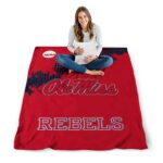 ole miss rebels grunge texture red blanket best selling