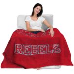 ole miss rebels grunge texture red blanket best selling