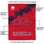 ole miss rebels grunge texture red blanket best selling