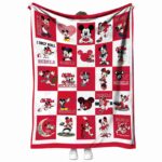 ole miss rebels mickey minnie red white blanket best selling